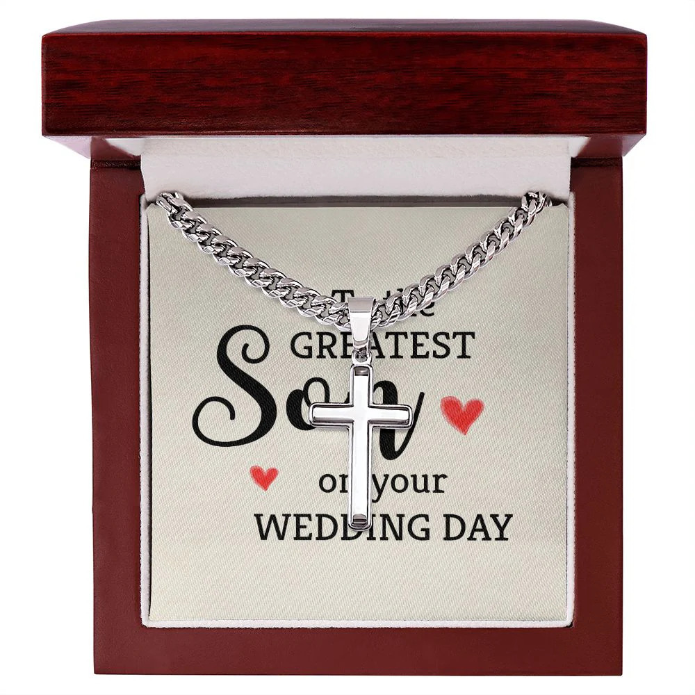 To My Son The Greatest Son Artisan Cross Cuban Chain Luxury Box